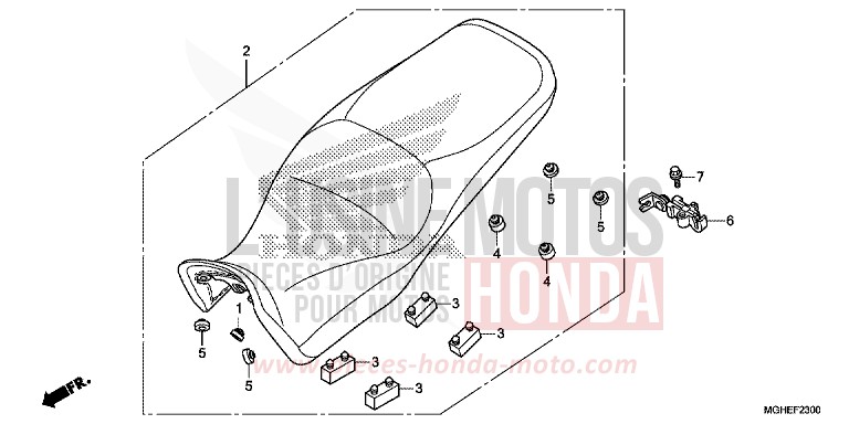 SIEGE de VFR1200X "Crosstourer" Méca MAT TITANIUM BLADE METALLIC (YR327) 2014